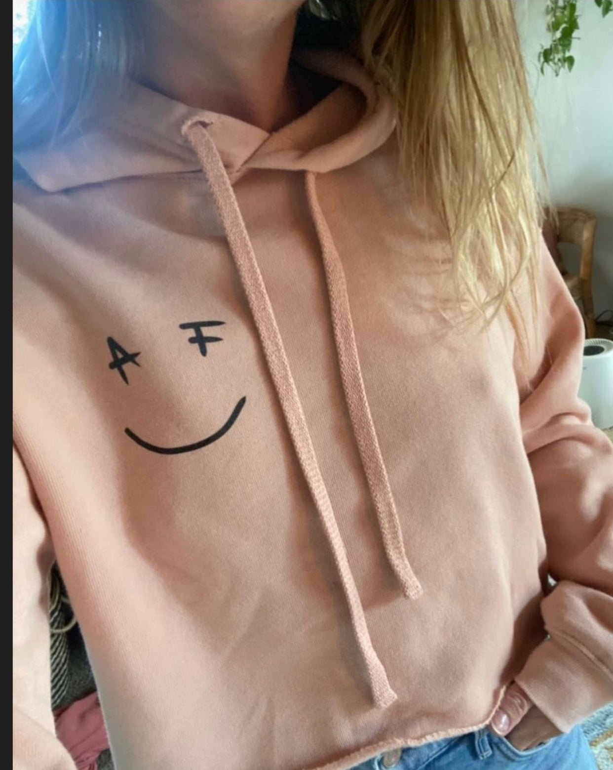 PEPPER CROP HOODIE PPR/WHT (embroidered)