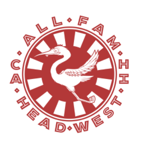 AF HEAD WEST BLK/RD (large back logo, small front logo)