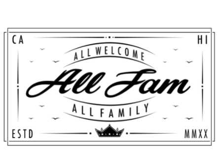 ALL FAM ALL WELCOME HOODIE (BLK/WHT)