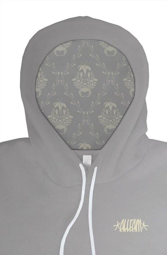 LILYS AF STORMY HOODIE GRY/CRM (embroidered logo)